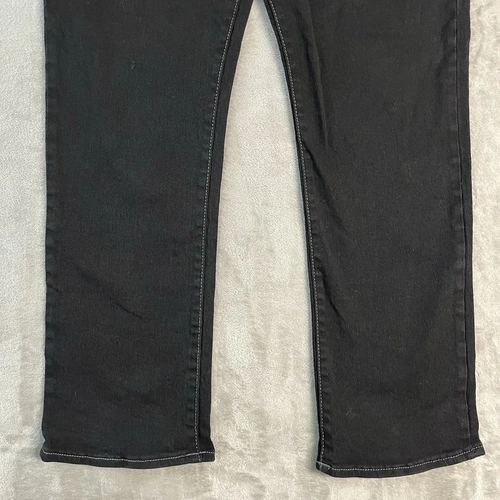 True Religion Ricky Relaxed Straight Jeans Men's 36x30 Black Denim Flap Pocket